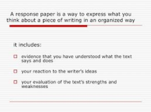 what is response paper