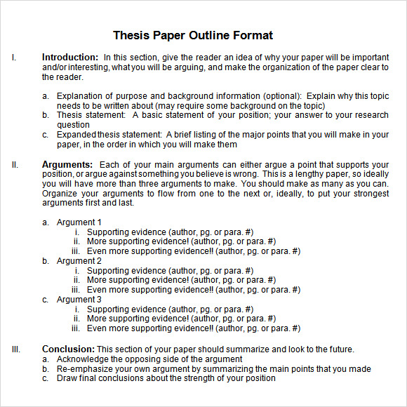 how long are thesis papers