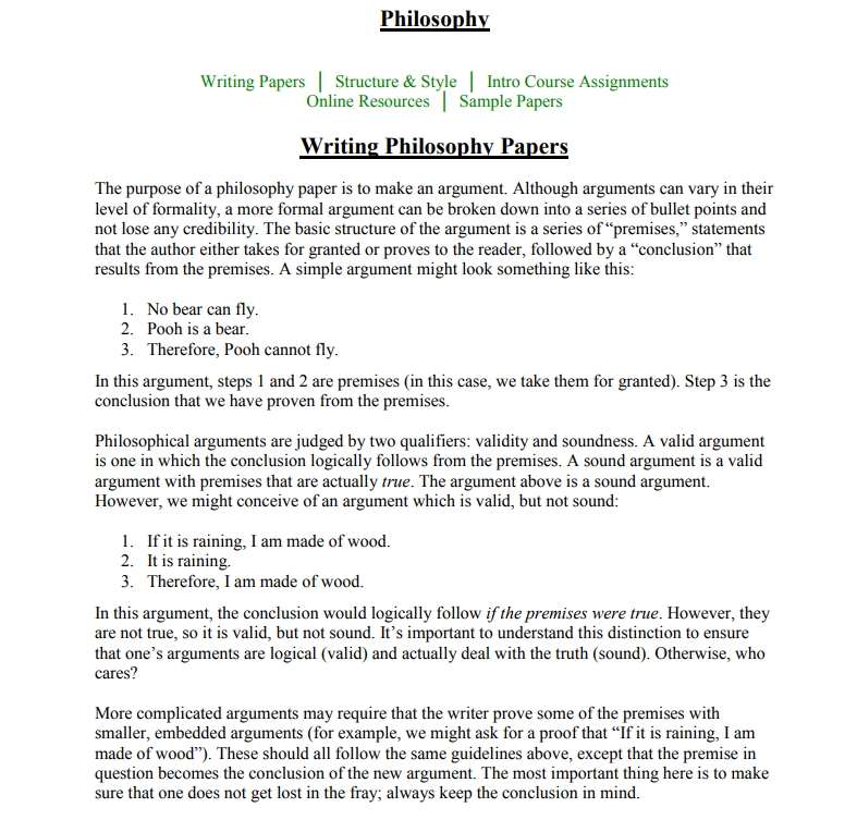 essay in philosophical analysis