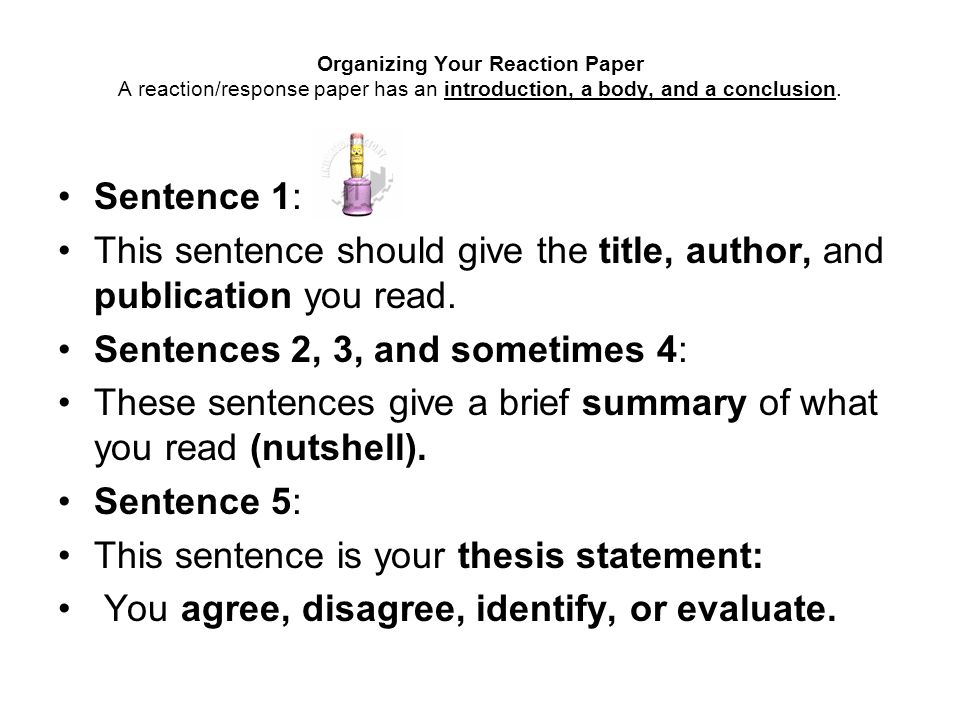 thesis response meaning