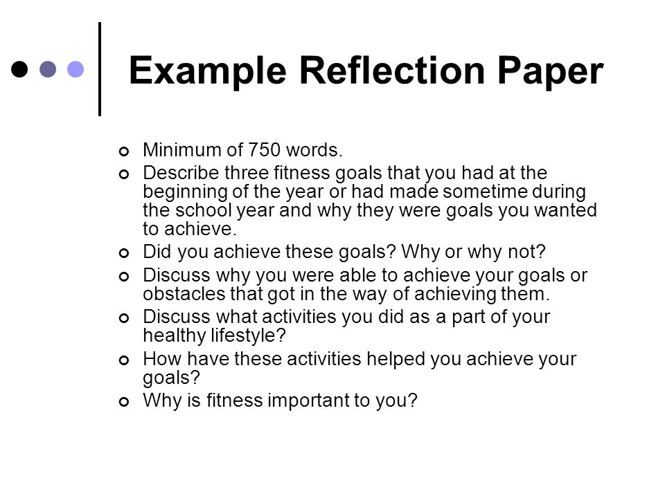 how to write a reflection